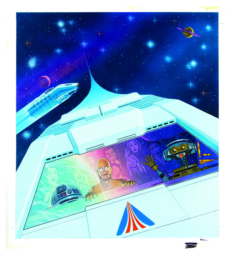 Lot 754, original Star Tours promo art.